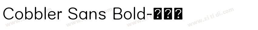 Cobbler Sans Bold字体转换